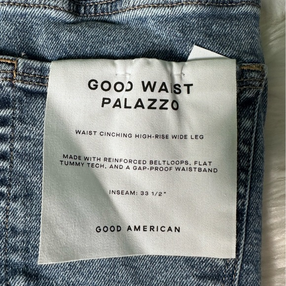 Nwt Good Waist Palazzo indigo Blue Jeans - Picture 9 of 9